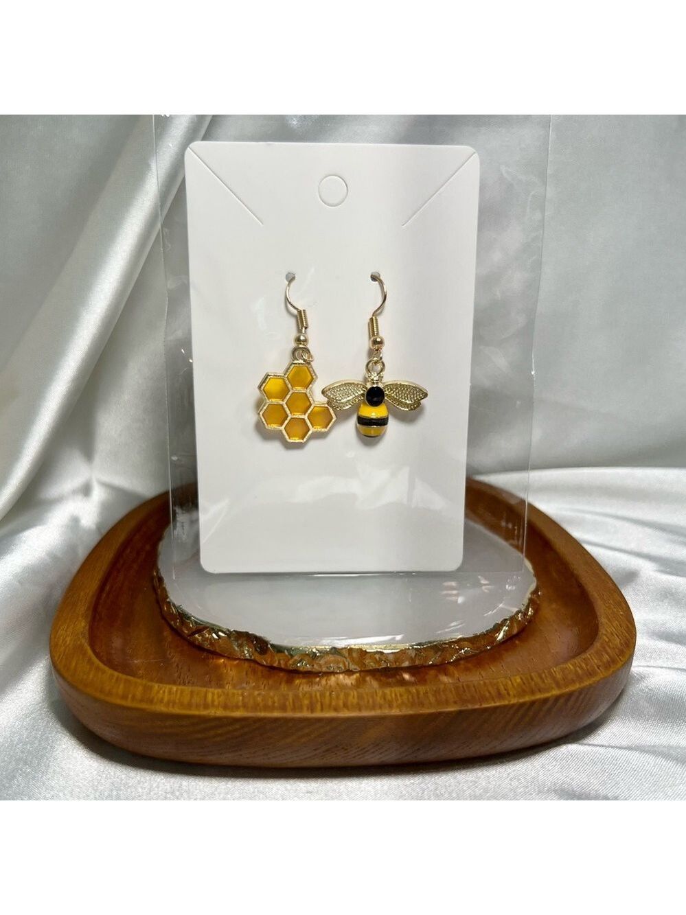 Bee Honeycomb Earrings